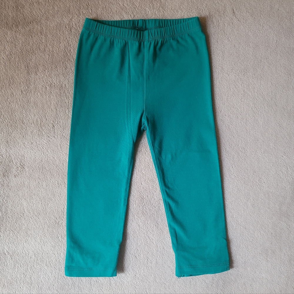 Gap Girl Teal with bows in the back of leggings Size 18-24 Months